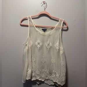 Cream Colored Lace Top